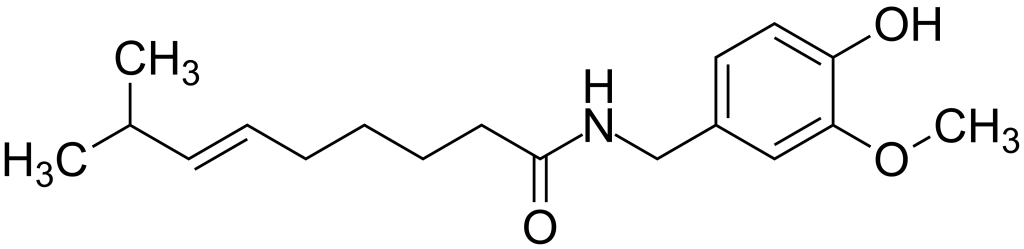 Strukturformel von Capsaicin