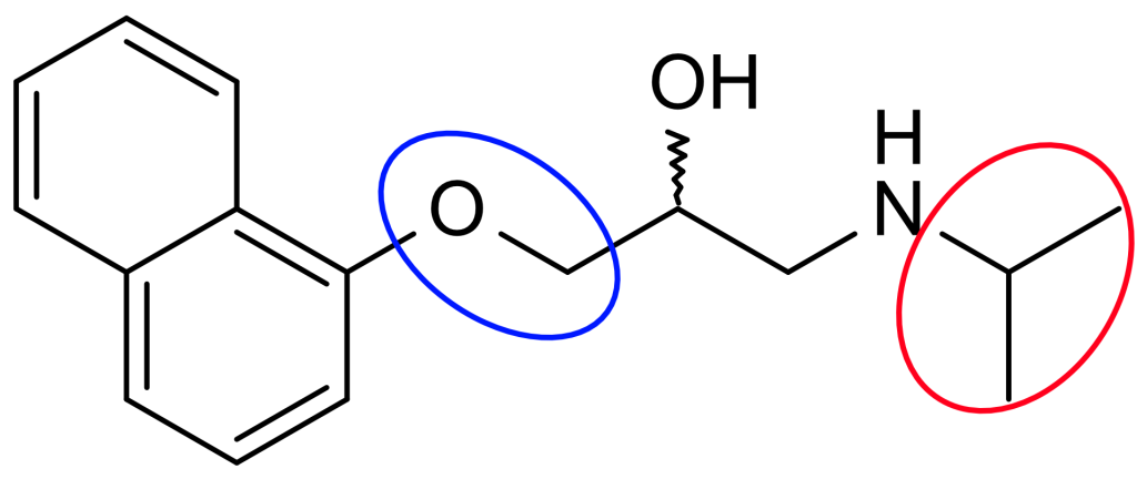 Struktur von Propranolol