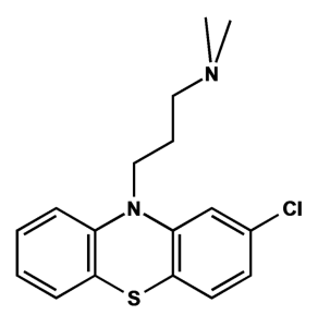 Struktur des Chlorpromazin