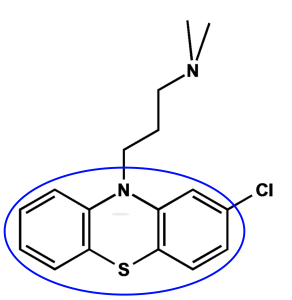 Struktur von Chlorpromazin